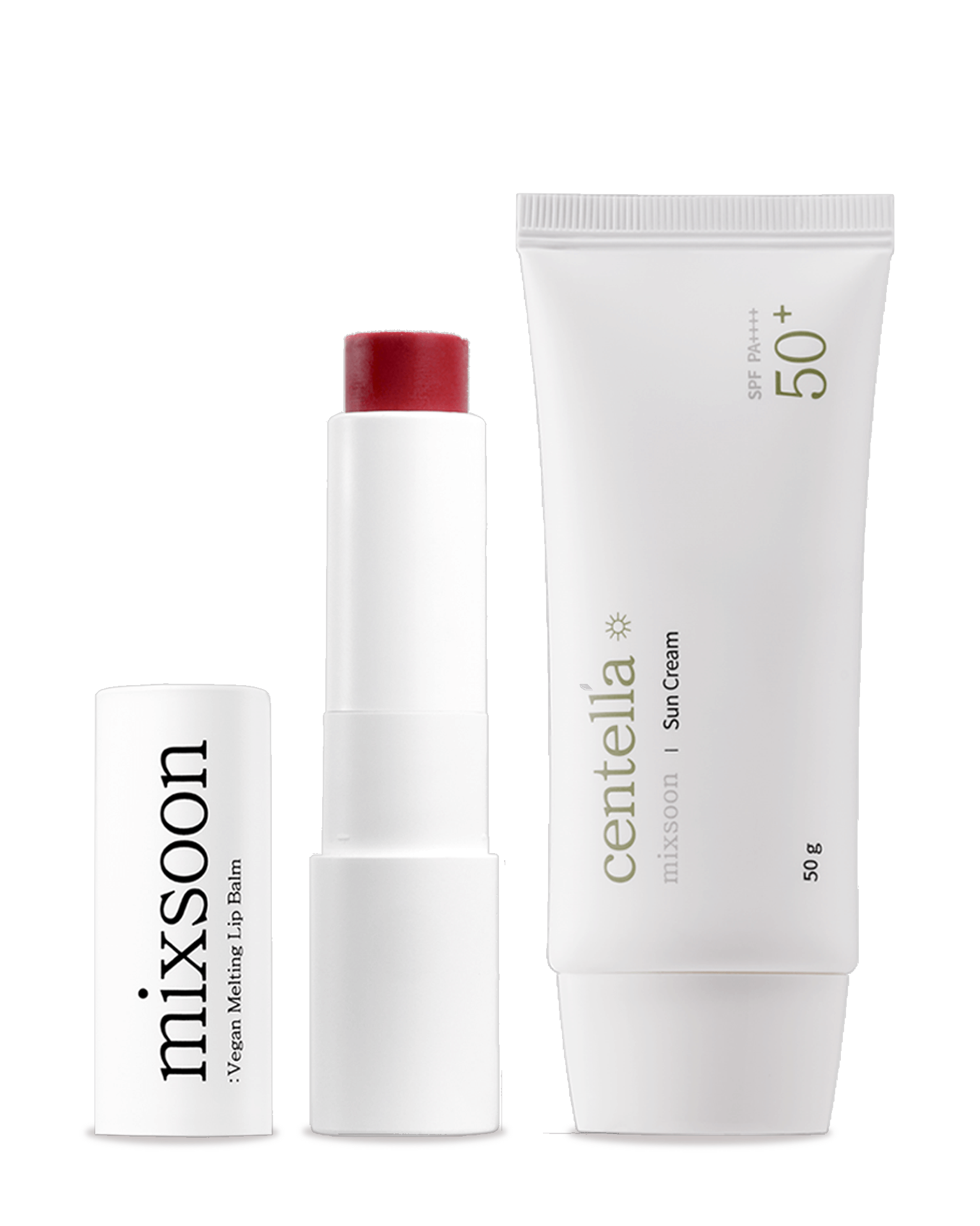 Mixsoon Summer Essential Sun Cream and Moisturizing Lip Balm bundle